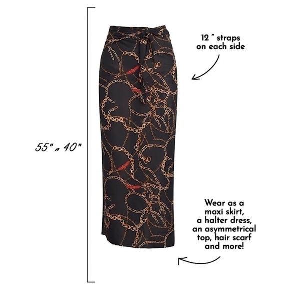 NEW Walter Baker Paradise Sarong color Ibiza Chain, OS - Picture 7 of 9